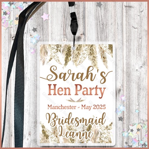 Personalised pampas vip - vip, pass