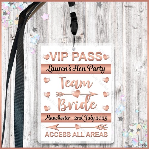Personalised team bride vip - personalised,