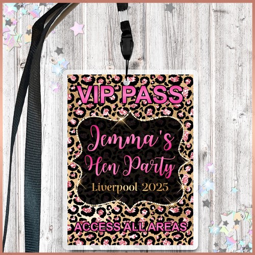 Personalised glam leopard vip - personalised,