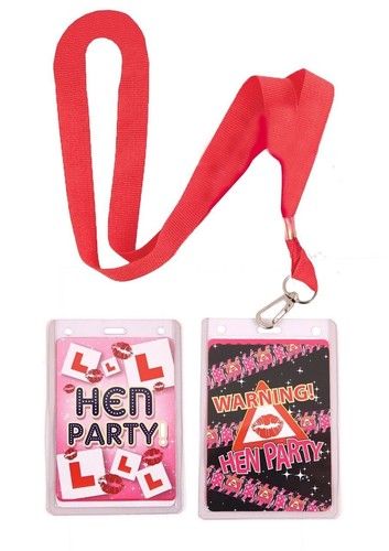 Hen party pass lanyard 5 - on,