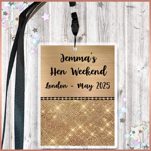 Personalised glitzy vip pass - personalised,